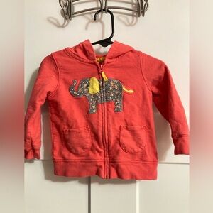 Carters 12 month babygirl lightweight zip up hooded jacket